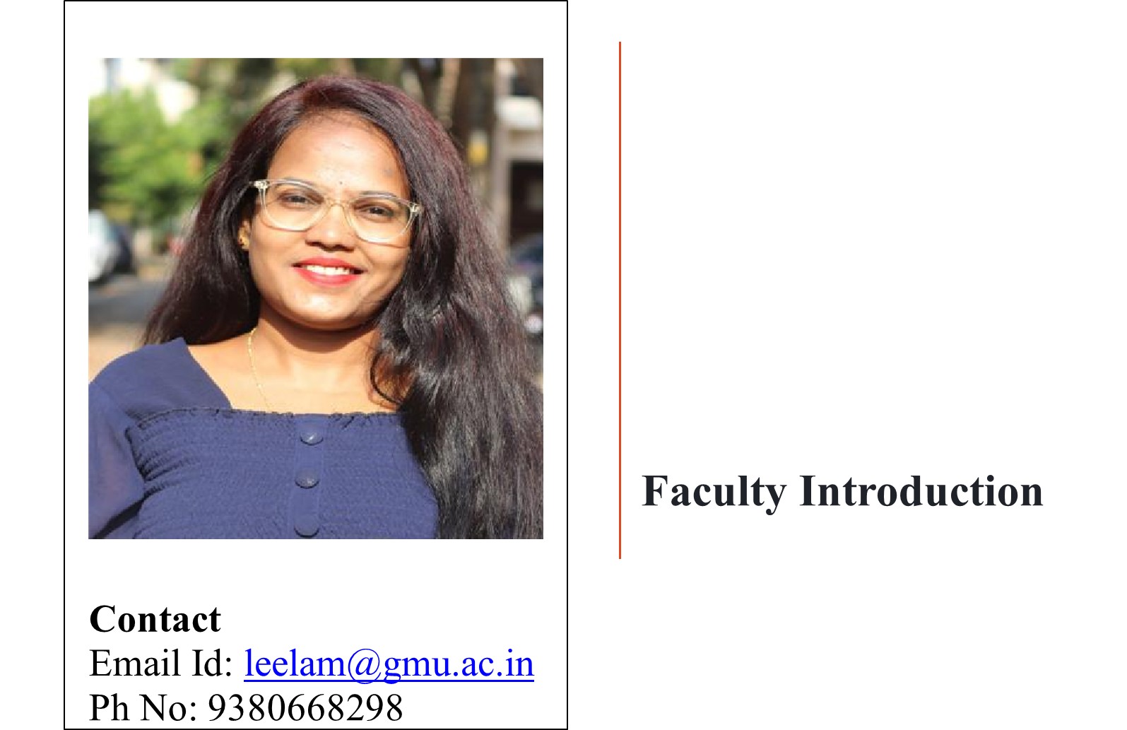 Prof.Leela M 